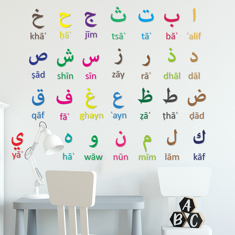 Color Arabic Digital Kindergarten Children's Room Home Wall Decorative Wall Sticker EX-STOCK Canada 