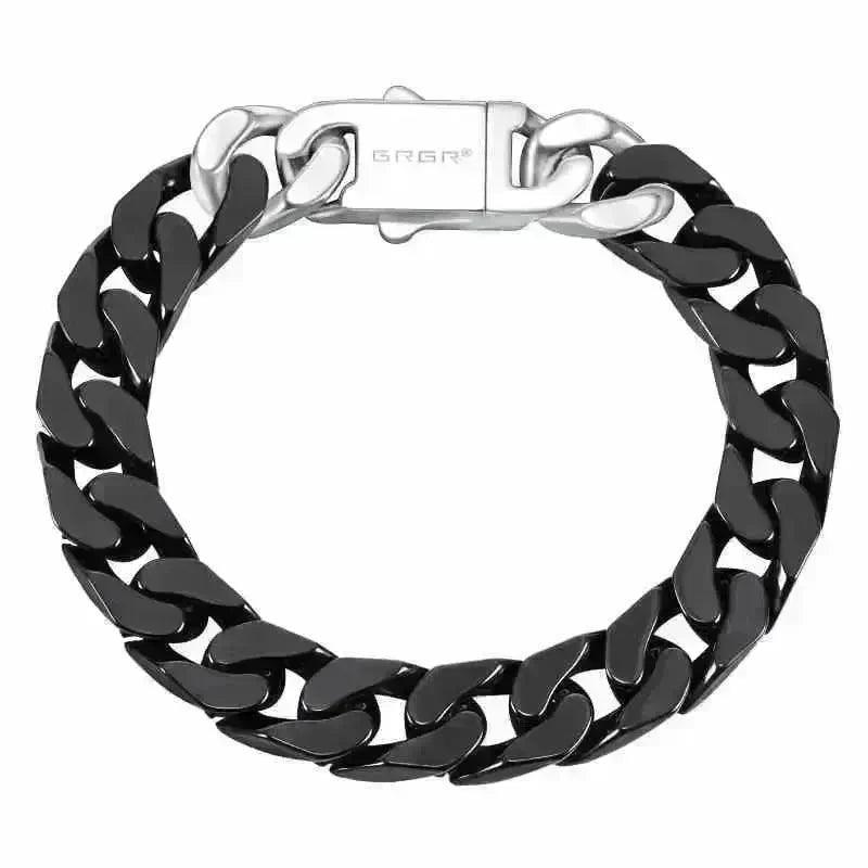 Spliced White Ceramic Cuban Link Chain Bracelet - EX-STOCK CANADA