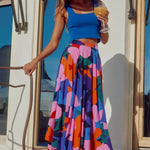 Elegant Fashion Vintage floral Bohemian Pleated Maxi Skirt - EX-STOCK Canada