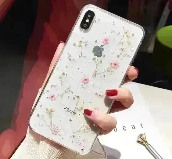 Dried flower epoxy silicone phone case - EX-STOCK CANADA