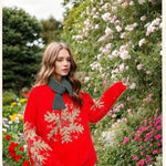 Christmas Deer Snowflakes Knit Sweater Pullover Round Neck Christmas Elk - EX-STOCK Canada