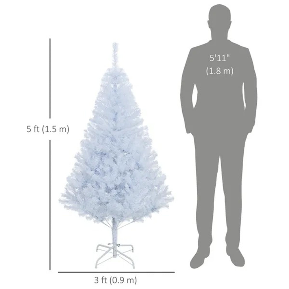5ft White Christmas Tree Artificial Christmas Tree With 536 Branch Tips And Metal Stand EX-STOCK Canada 