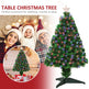 2.5FT Prelit Artificial Tabletop Christmas Tree With Fibre Optics Holiday Home Xmas Decoration For Table And Desk Geen EX-STOCK Canada 