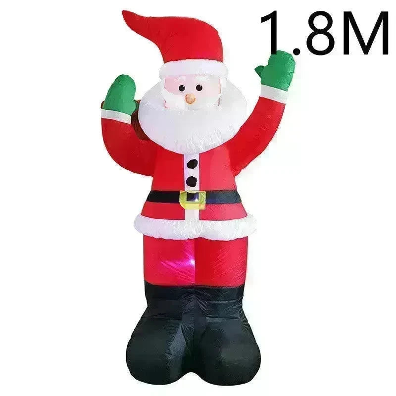 Christmas LED Lights Glowing Santa Tree Snowman Inflatable Doll Outdoor Yard Garden Decor - EX-STOCK CANADA