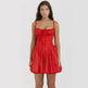 Elegant Chic Women Suspender Mini Skater Dress Summer Fashion Lace-up Slim Waist Pleated Short Dresses For Evening Party Cocktail Occasions - EX-STOCK CANADA