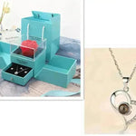 Hot Valentine's Day Gifts Metal Rose Jewelry Gift Box Necklace For Wedding Girlfriend Necklace Gifts - EX-STOCK CANADA