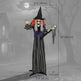 Animatronics Standing Witch, Voice-Activated Prop With Skull Staff & Flashing Eyes, Easy Setup Indoor, Orange EX-STOCK Canada 