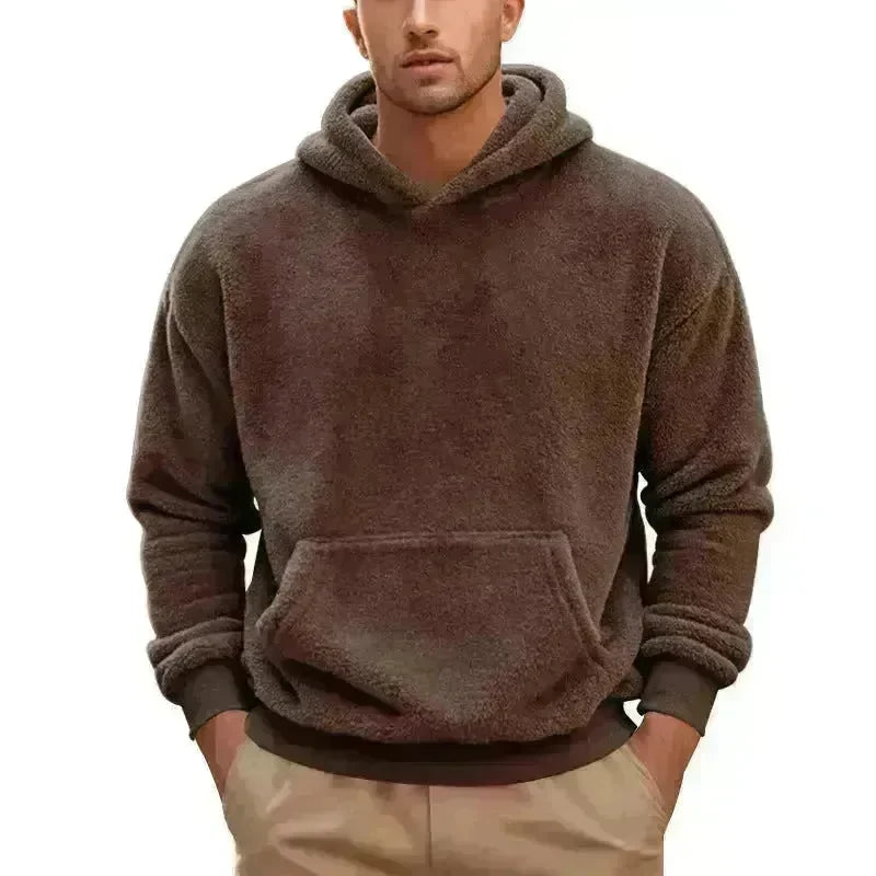 Fall Winter Fleece Plush thick Hoodie Pullover tops for men - EX-STOCK CANADA