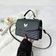 Ladies Leather Square Shaped Flap Quilted Crossbody bag for women - EX-STOCK CANADA