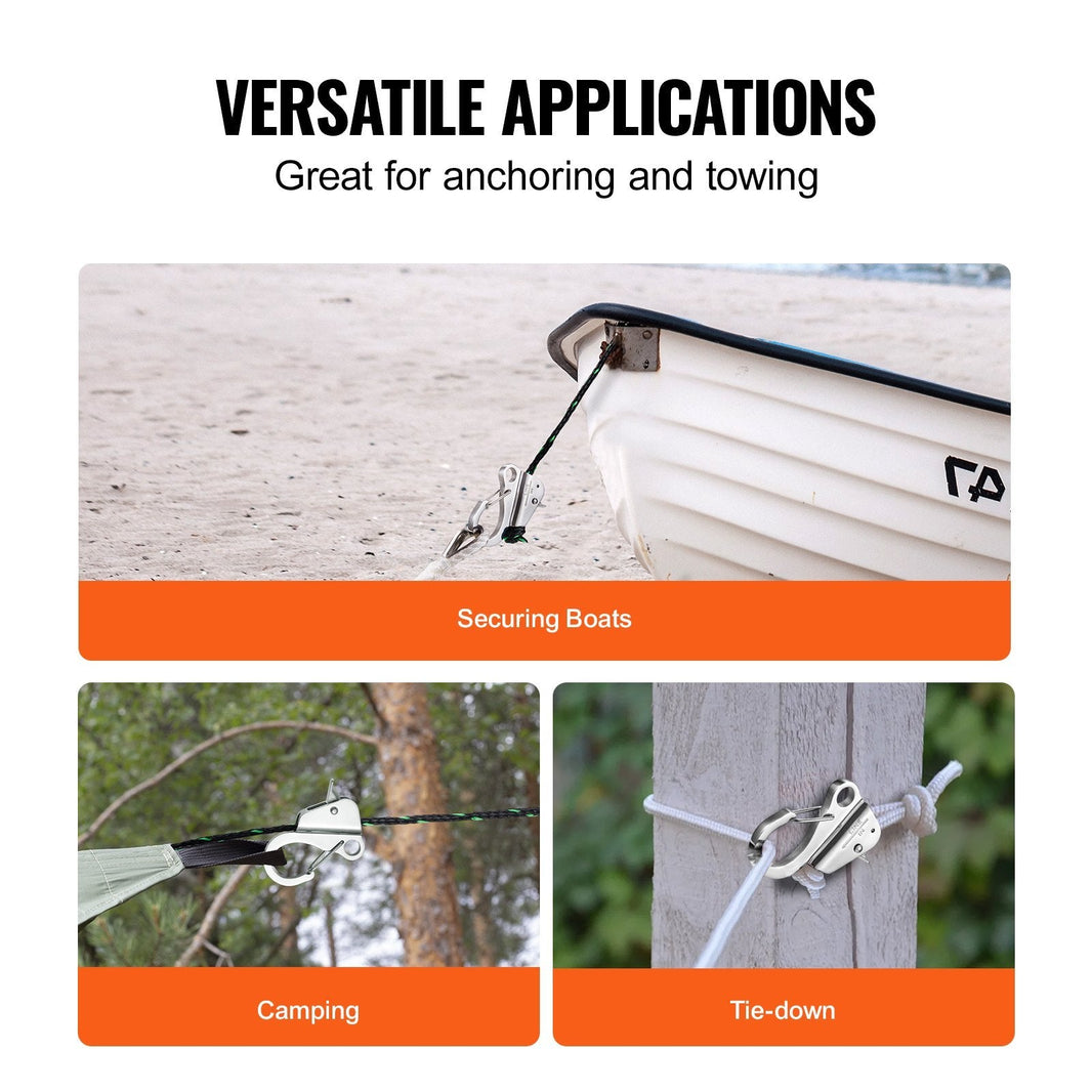 Boat Anchor Hook, 304 Stainless Steel Slide Anchor, Knotless Anchor System With Quick Release, Boat Anchor Hook Clips For EX-STOCK