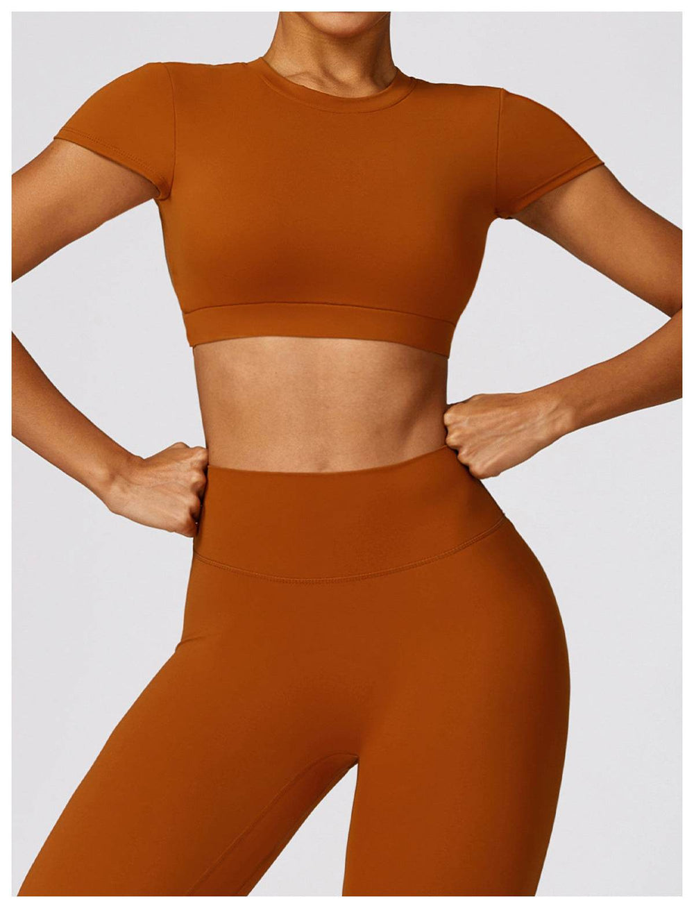 Women 2pcs Workout Gym Outfit Sport Running Fitness wear Pant and crop Top - EX-STOCK Canada