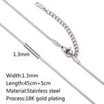 Stainless Steel Vacuum Vapor Plating 18K Gold Color Protection Lip Chain Necklace - EX-STOCK Canada