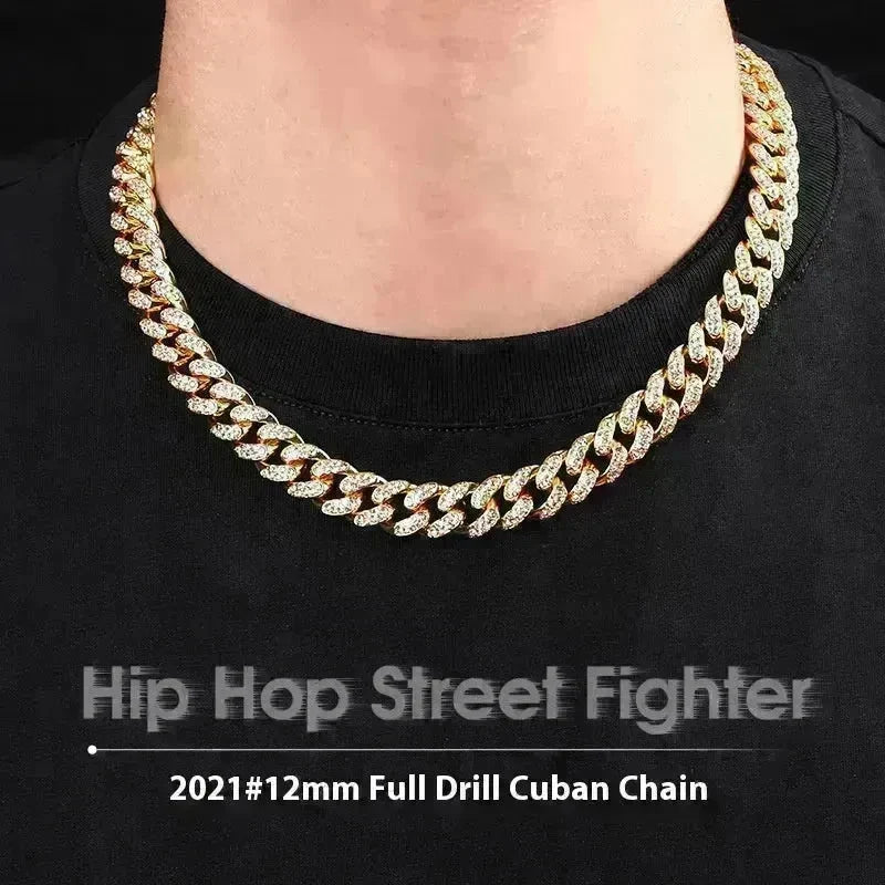 Alloy Line Cuban Link Chain Diamond Bracelet - EX-STOCK CANADA