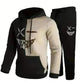 Casual Classic Plaid  Long Sleeve Sweatshirt Hoodie set Suit men - EX-STOCK CANADA