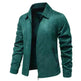 Fashion Lapel Zipper Jacket Autumn And Winter Solid Suede Coat Men's Clothing Outdoor - EX-STOCK CANADA