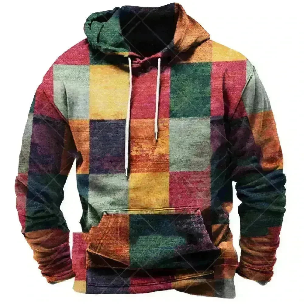 Spring And Autumn New Color Printed Hoodie Pullover sweatshirt Men - EX-STOCK CANADA
