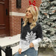 Ugly Christmas Knitted Women's Snowflake Sweater Top - EX-STOCK Canada