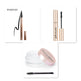 Set of PHOFAY makeup products including a eyeliner, mascara, and brow wax on a white background.