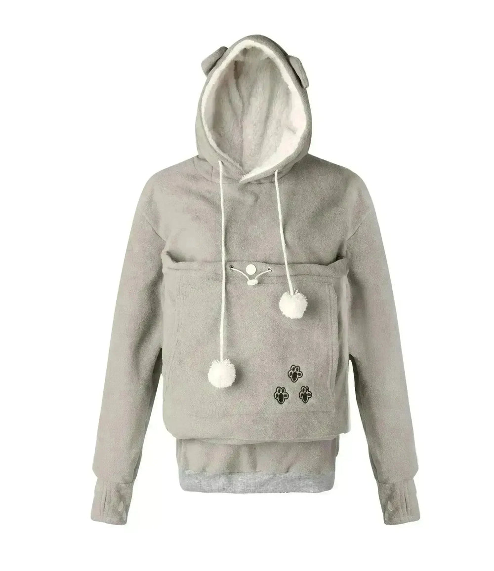 Women Embroidery Big Pocket Hoodie Pullovers Fall Winter Sweatshirt - EX-STOCK CANADA
