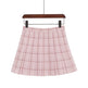 Mini Plaid Pleated High Waist Skirt A- Line Skirt - EX-STOCK Canada