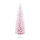 6ft Flocked Christmas Tree, Pencil Artificial Christmas Tree With Realistic Branches EX-STOCK Canada 