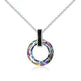 925 Silver Circle Crystal Pendant Necklace for Women Girls - EX-STOCK CANADA
