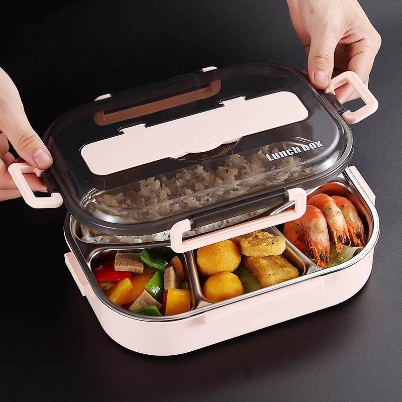 Stainless Steel Insulated Kids Bento Lunch Box with Cutlery - EX-STOCK Canada
