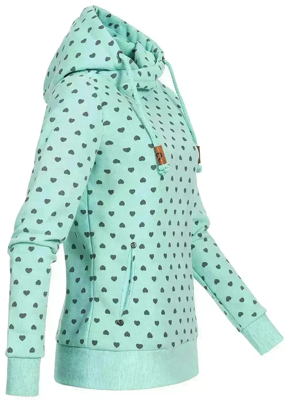 Women Printed loose hooded sweatshirt - EX-STOCK CANADA
