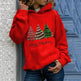 Merry Christmas tree Cashmere hoodie sweater loose top - EX-STOCK Canada