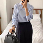 Professional Office Business Long sleeve cotton work shirt for women - EX-STOCK Canada