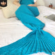 Hot Mermaid Blanket Handmade Knitted Sleeping Wrap TV Sofa Mermaid Tail Blanket Kids AdultBaby Crocheted Bag Bedding Throws Bag EX-STOCK Canada 