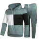 Casual Classic Plaid  Long Sleeve Sweatshirt Hoodie set Suit men - EX-STOCK CANADA