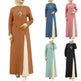 ArabWomen Plain Split Long sleeve Abaya Dress - EX-STOCK Canada
