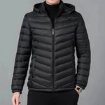 Men's Winter Zip up Hooded Puffer jacket Quilted down coat jacket - EX-STOCK Canada