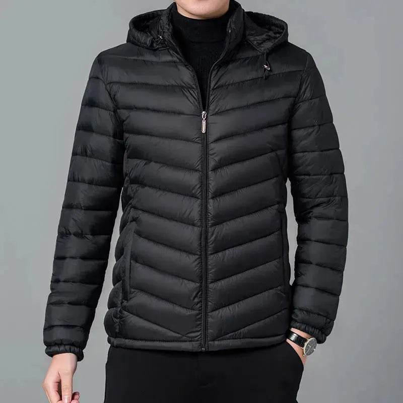 Men's Winter Zip up Hooded Puffer jacket Quilted down coat jacket - EX-STOCK Canada