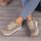Flower Print Lace-up Sneakers Casual Fashion Lightweight Breathable Walking Running Sports Shoes Women Flats - EX-STOCK Canada