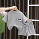 Children's Summer Clothing Casual Plain color Cotton Short Sleeve shirt and Short pant Two-piece Set - EX-STOCK Canada