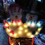 Christmas Scene Decoration With LED Lights Christmas Snowman Ornaments - EX-STOCK CANADA