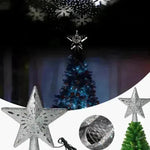 Christmas Tree Top Light Star Snowflake Shape LED Laser Projector Lights Christmas Tree Ornament - EX-STOCK CANADA