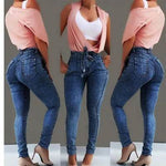 High Waist Fringed jeans Bootcut Pant Women - EX-STOCK Canada