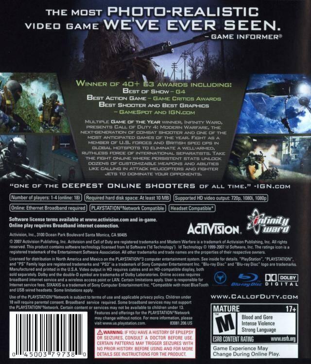 Call of Duty 4 : Modern Warfare [Plus grands succès] 