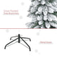 7ft Snow-Flocked Artificial Christmas Tree, Slim Pencil Xmas Tree With 490 Realistic Branches, Metal Base, Green EX-STOCK Canada 