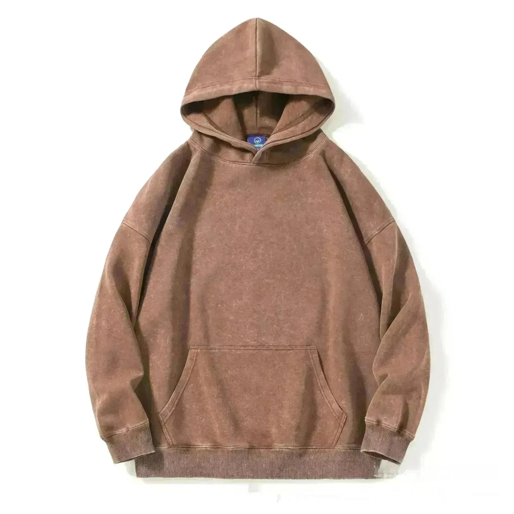Unisex Teen Waxed Washed Distressed Hoodie Sweatshirt Pullover top - EX-STOCK CANADA