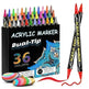 Acrylic Marker Pen Double-headed Stackable Water-based Paint Brush Paint Marker and Highlighter - EX-STOCK CANADA
