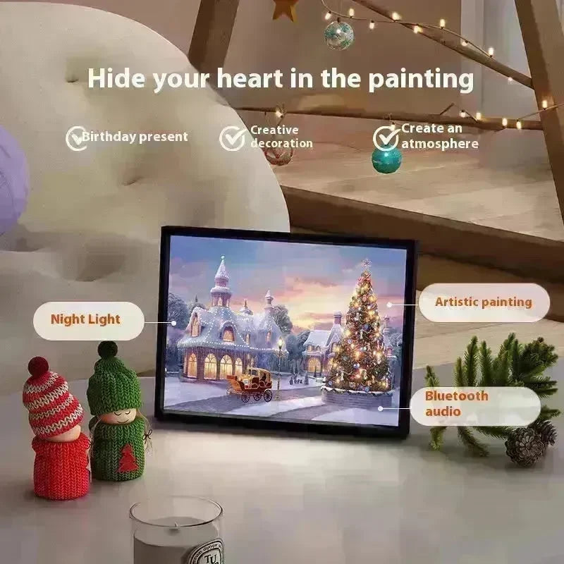 Christmas Luminous Painting Bluetooth speaker integrated gift idea - EX-STOCK CANADA