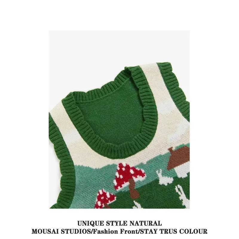 Women Christmas Sleeveless Knitted Sweater Vest - EX-STOCK Canada