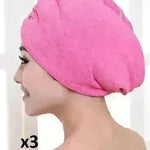 Women's Microfiber Hair Dryer Cap Absorbent Hair Towel. - EX-STOCK CANADA