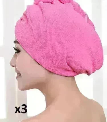 Women's Microfiber Hair Dryer Cap Absorbent Hair Towel. - EX-STOCK CANADA