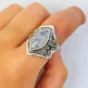 Fashion Antique silver vintage moonstone ring for men - EX-STOCK CANADA