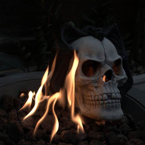 Fire Pit Demon Skull Gas Log For Ventless Vent Free, Propane, Gel, Ethanol, Electric, Outdoor Fireplace And Fire Pit, Halloween Decor - Patent Pending - EX-STOCK Canada